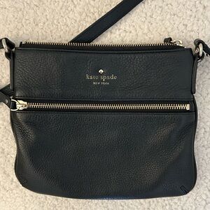 Kate Spade Black Crossbody Bag with Gold Accents